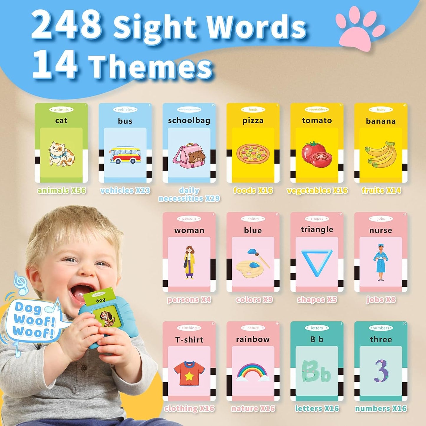 SmartStart™ Talking Flash Cards + FREE 224 Cards included